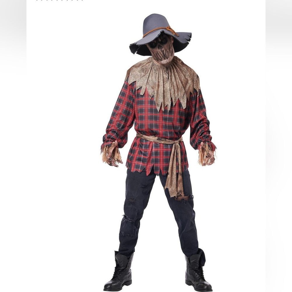 Men's Bad Harvest Scarecrow Costume Size Large Halloween Party
